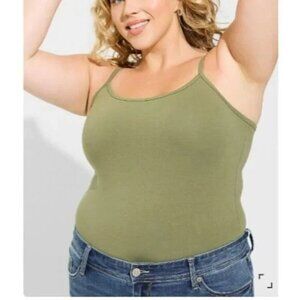NWT Torrid Olivine Green Foxy Tunic Cami Tank Top Torrid Size 00 M/L